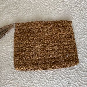 Flora Bella Clutch Straw with/ Gold Thread,  Medium